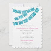 Invitation Teal de noce de Papel Picado (Devant)
