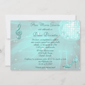 Invitation Teal Disco Ball, Princess Coach & Horses Sweet 16 (Dos)