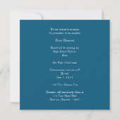 Invitation Teal et obtention du diplôme classique moderne (Dos)