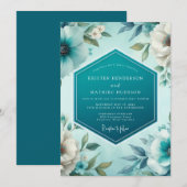 Invitation Teal Polished Spring Wedding (Devant / Derrière)