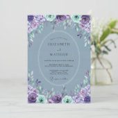 Invitation Teal Purple Radiant Spring Wedding (Debout devant)