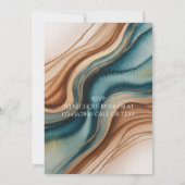 Invitation Teal Roses and Bronze Leaves Bridesmaids Luncheon (Dos)