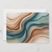 Invitation Teal Roses And Bronze Leaves Rehearsal Dinner (Dos)