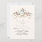 Invitation Teapot d'automne Tea Party Douche (Devant)