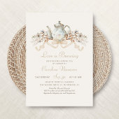 Invitation Teapot d'automne Tea Party Douche