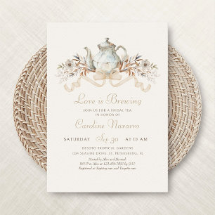 Invitation Teapot d'automne Tea Party Douche