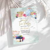 Invitation Teapot floral romantique Teapot de mariée Teapot P