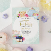 Invitation Teapot floral romantique Teapot de mariée Teapot P
