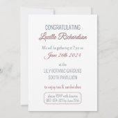 Invitation Teapot Teapot Party Mariage Brunch (Dos)