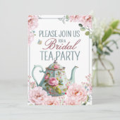 Invitation Teapot Teapot Party Mariage Brunch (Debout devant)
