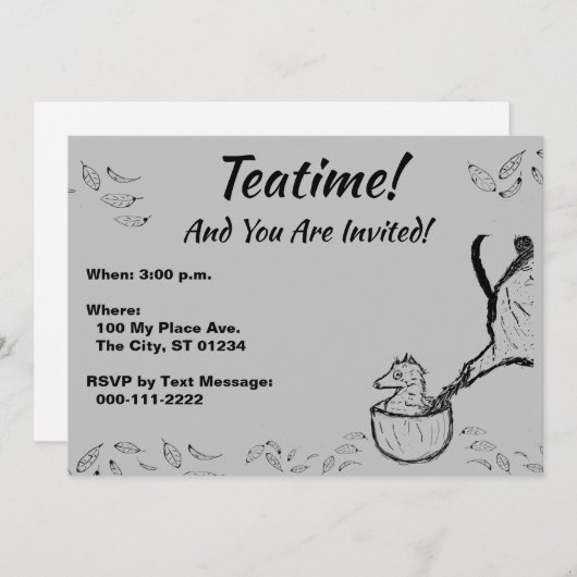 Invitation Teatime ! (Devant / Derrière)