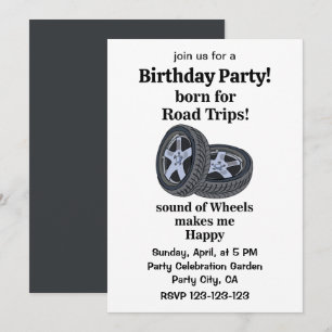 Invitation Technicien de pneus de voiture Anniversaire
