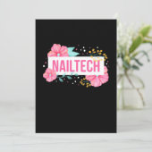 Invitation Technicienne en ongles Fleur (Debout devant)