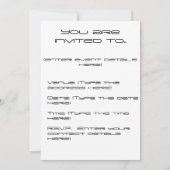 Invitation Technologie (Dos)