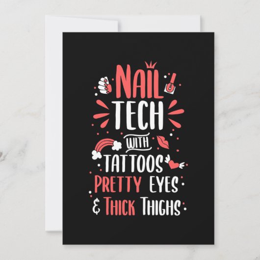 Invitation Technologie Nail Avec Tatouages (Devant)