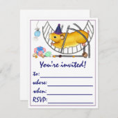 Invitation Ted le hamster (Devant / Derrière)