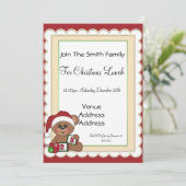 Invitation Teddy Bear (Debout devant)