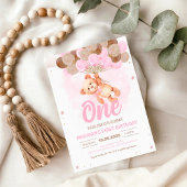 Invitation Teddy Bear 1st Girl Bear Jour à thème