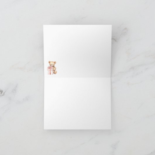 Invitation Teddy Bear assis dans un tipi Merci Note (Intérieur)