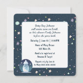 Invitation Teddy Bear Astronaut Baby Boy Shoy (Dos)