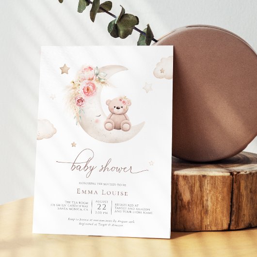 Invitation Teddy Bear au-dessus du Baby shower neutre de la l