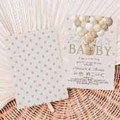 Invitation Teddy Bear Baby shower Bearly Wait