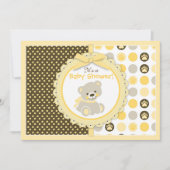 Invitation Teddy Bear Baby shower de bébé neutre selon le sex (Devant)