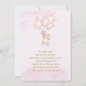 Invitation Teddy bear baby Shower Girl (Dos)