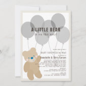 Invitation Teddy Bear Baby shower neutre par courrier (Devant)