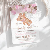 Invitation Teddy Bear Baby shower Nous pouvons attendre