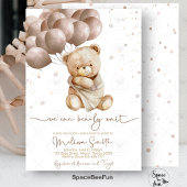Invitation Teddy Bear Baby shower Nous pouvons attendre