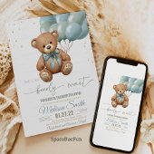 Invitation Teddy Bear Baby shower Nous pouvons attendre