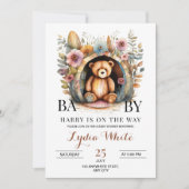 Invitation Teddy Bear Baby shower On Peut Attendre (Devant)