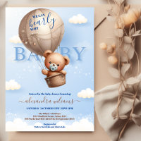 Teddy Bear Balloon Boy Bearly Wait Baby shower