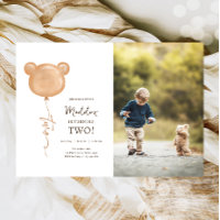 Teddy Bear Balloon Boy Deuxième fête d'anniversair