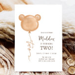 Invitation Teddy Bear Balloon Boy Deuxième fête d'anniversair<br><div class="desc">‹ Une aquarelle Teddy Bear Them Invitation! Conçu pour correspondre à notre collection de thèmes Teddy Bear. ► PERSONNALISEZ facilement ce design avec vos détails via le bouton "PERSONNALISER" ! ← Si vous avez besoin de coordonner les articles de MATCHING, veuillez consulter notre collection ou notre boutique correspondante. Vous avez...</div>