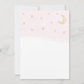 Invitation Teddy Bear Balloon rose Nuages & Étoiles Baby show (Dos)