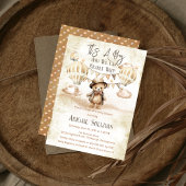 Invitation Teddy Bear Balloons Garçon Bearly Wait Baby shower
