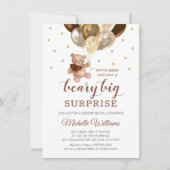 Invitation Teddy Bear Beary Big Surprise Genre Reveillez (Devant)