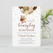 Invitation Teddy Bear Beary Big Surprise Genre Reveillez (Debout devant)