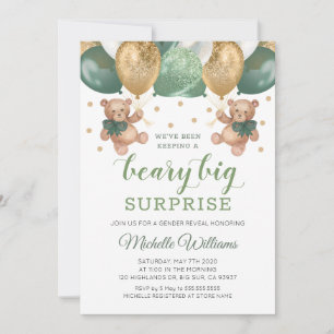 Invitation Teddy Bear Beary Big Surprise Twins Genre Reveille