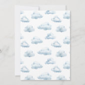 Invitation Teddy Bear Blue Balloon Oh Boy Baby shower (Dos)