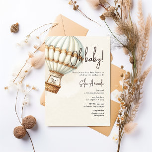 Invitation Teddy Bear Boho Nursery Baby shower