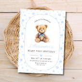 Invitation Teddy Bear Boy Birthday Invite, Beary 1st Birthday