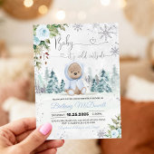 Invitation Teddy Bear Boy Il fait froid dehors Baby shower