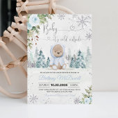 Invitation Teddy Bear Boy Il fait froid dehors Baby shower