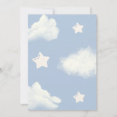 Invitation Teddy Bear Cloud 9 Bearly Wait Blue Boy Douche (Dos)