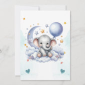 Invitation Teddy Bear Cloud Moon Stars Baby shower (Dos)