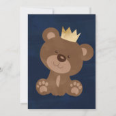 Invitation Teddy Bear Douche par Mail Boy Navy Blue (Dos)