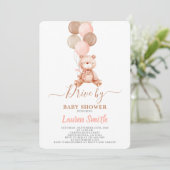 Invitation Teddy Bear Drive par Baby shower Girl (Debout devant)